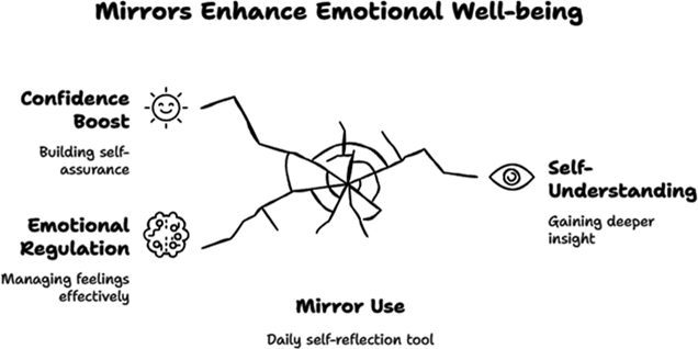 Mirror and self-reflection concept